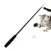 Retractable Cat Wand Pet Cat Toys DIY Teaser Sticks Four-sections Cat Wand