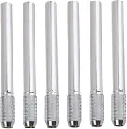 TEHAUX 2sets Stainless Steel Pencil Lengthener Portable School Stationery Pencil Extension Rod for Students 6pcs*2