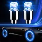 4x Blue SUV Auto Car Wheel Tire Air Valve Stem LED Light Caps Cover Accessories