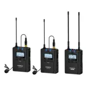 COMICA CVM-WM200 PRO UHF 2CH Wireless Microphone for Camera Camcorder Record