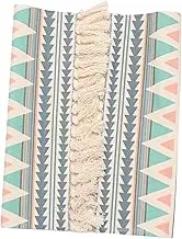 HAWILLOSCH 1Pc Hand Woven Ethnic Style Carpet with Tassels Floor Mat for Living Room Bedroom Dining Room Highly Absorbent Tea Table Rug Modern Minimalist Home Decor