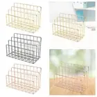 File Folder Sorter Iron Desktop Desk Bookshelf for Library Shelves Envelopes