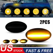 Smoked LED Side Marker Lights Turn Signal Lamp For Mini Cooper R50 R52 R53 02-08 (for: Mini)