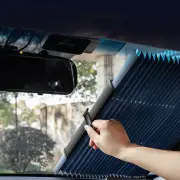 Universal Car Retractable Windshield Visor Car Sun Shades Cover Shutter Blinds Front Window SUV Protector