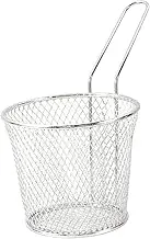 Metal Mesh Frying Basket Chip Basket with Long Handle for Safe Cooking for French Fries Onion Rings and More Fine Draining Design for Crispy Results