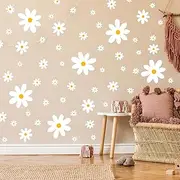 TaoBary 288 Pieces 12 Sheet Daisy Wall Decals White Flower Wall Stickers Vinyl Peel and Stick Floral Wall Decal Daisy Wall Decor for Kids Girls Nursery Playroom Bedroom Living Room Wall Decor