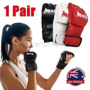 Boxing MMA Gloves Grappling Punching Bag Training Kickboxing Fight Sparring AN