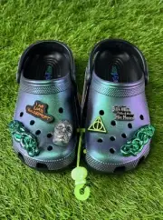 New Crocs x Harry Potter Classic Clog Shoes Size M5/W7 Black Dark Arts