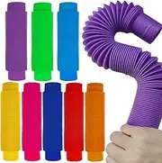 24pcs Large Pop Tubes Sensory Fidget Toys for Party Favor, Classroom Prizes, Goodie Bag Stuffers - Kids, Toddlers, Adults Jumbo Pop Tubes for Birthday, Christmas, Valentine Gift