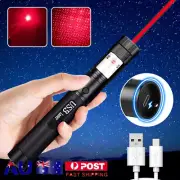 Strong Beam Red Laser Pointer Pen 532nm Lazer Torch USB Rechargeable