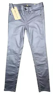 Rag & Bone Jeans Womens Size 28 Blue Steel Metallic Leggings 28x30 $329