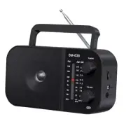 AM FM Radio with Bluetooth Speaker, Rechargeable Radio Portable, AC Plug in or