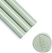 UNIQOOO Mailable Glue Gun Sealing Wax Sticks for Wax Seal Stamp - Sage Green, Great for Wedding Invitations, Cards Envelopes, Snail Mails, Wine Packages, Gift Ideas, Pack of 8