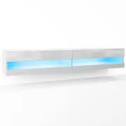 Luxo Marshall 180cm LED Floating Entertainment Unit White