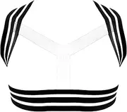 [JEShifangjiusu] Men'S Sissy Lace Panties Harness Belt Shoulder Strap Body Elastic Halter Sexy Elastic Body Chest Harness Costume