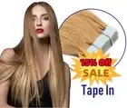 Tape In Hair Extensions Real Remy Human Hair Skin Weft Stick in Straight mixed