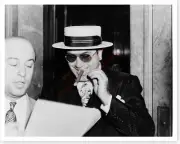 Silver Halide Photo Scarface Alphonse Al Capone Cigar And His Lawyer In Miami