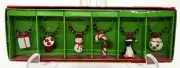New Old Stock Pier 1 Imports Set of 6 Christmas Holiday Wine Glass Charms