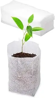 Non-Woven Plant Nursery Bag Fabric Seedling Pot Bag Plant Grow for Garden Supply 100PCS 20x22 cmPlant