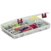 Set of 4 Plano Prolatch Stowaway Large 3700 Clear Organizer Tackle Box Adjustabl