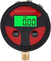 High Accuracy 0-200PSI Digital Tyre Tire Air Pressure Gauge LCD Manometer Pressure Gauge with LED Light for Car Truck Motorcycl(with Backlight)