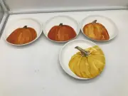 Ashland Ceramic 6in Fall Pumpkin Plate Set For 4 CC01B62004