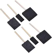 IWOWHERO 15pcs Painting Sponge Brush Sponges Paint Brushes Art Sponge Art Drawing Brush Sponge Paint Brush Black Bamboo