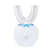 Ultrasonic U-Automatic Toothbrushes for Teeth Whitening, Wireless Charging and LED Light, Waterproof IPX7