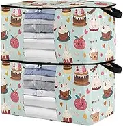 sanluoli 90L 2 Pack Underbed Shoe Organizer with Reinforced Handles, clear window Closet Container