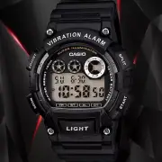Casio W-735H-1AV Black Vibration Watch Super-Illuminator Alarm 10 Year Battery
