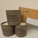 僅拆封拍照！有原廠外盒！LE LABO 26號壇香 迷你水泥香氛蠟燭（59.5G*3)附原廠紙袋！