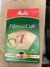 12 NIB Melitta #2 Cone Coffee Filters, Natural Brown, 40 Count