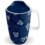 Geelong Cats AFL Ceramic Travel Coffee Mug Cup with Handle