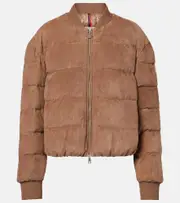 [Moncler] Moncler Pollet suede down jacket UK 18 brown