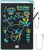 Simofuze Doodle Board, 9 Inch LCD Writing Tablet, Rechargeable Electronic Drawing Tablet, Colorful and Erasable Drawing Pad
