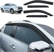 Weather Shield for GWM Cannon 2020-2025 Dual Cab Accessories, GWM Ute Weathershields Window Visors Car Wind Deflectors Rain Guard Exterior Tinted Black, 4PCS