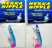 Kokanee Salmon Micro-Hoochies (2): “BLUE ICE”