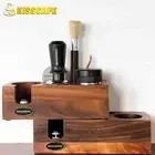 Portafilter Holder Tamping Station 51Mm 54Mm 58Mm Walnut Base Espresso Maker New