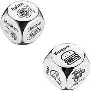 2-Pack Food Decision Dice, Gifts for Him Her, Date Night Dinner Decider Dice, Anniversary Birthday Funny Valentines Day Gifts for Husband Wife Boyfriend Girlfriend Women Men Couples