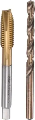 M8 x 1.25 Spiral Point Thread Tap and 6.8mm Drill Bit Set, Metric Titanium Plate