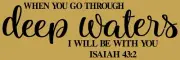 REUSABLE STENCIL 10159 KF 8"x24"- When you go through Deep Waters SIGN STENCILS
