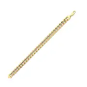 9kt Two Tone Silver Infused Bracelet