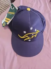Australian Kangaroos Players CCC Flat Peak/ Snap Back Cap/ Hat Free Auss Post.