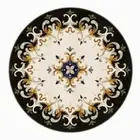 24" Marble Round Table Top Inlay Handmade Work With Marble Stand