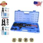 Portable 4-Sizes PEX Crimper with Decrimping Tool – Ideal for Plumbing Projects