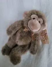Vintage Russ Berrie Heartcraft Collection Plush Monkey Brown Chimp NEW