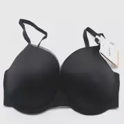 DKNY Women's Litewear Custom Lift Push Bra Black 32DD – NEW