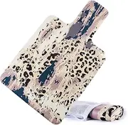 Echome Pilates Reformer Mat Towel - Non-Slip, Easy to Wash, Lightweight, Portable (Leopard)