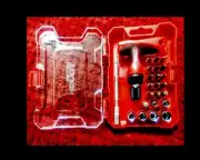 Hyper Tough 24pc Mini T-Handle Set,ratchet,extension,sockets,driver bits+ CASE!