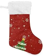 Amooorous Red Christmas Party Beautiful Christmas Stockings Family Stockings with Plush Cuff Stocking Xmas Christmas Stocking to Decorate for Holiday Party Bed Farmhouse